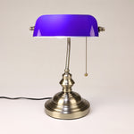 Blue/Green/Amber/White color Bedroom bedside desk retro glass table light standard size 227mm Lighting Glass Shade accessories