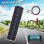 100w flexible solar panel 50w 12v mono high efficiency charge solar panels system for home camping RV