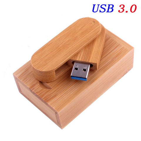 Wooden usb with box USB Flash Drive