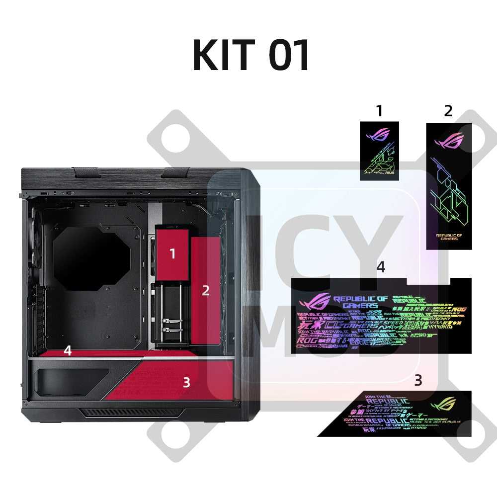 Customized RGB Panels for ROG STRIX Helios Case Decorative Backplates 